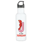 Bouteille D'eau Elmo Alphabet | J rose (Devant)