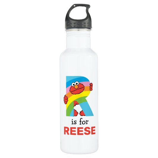 Bouteille D'eau Elmo Alphabet | R arc-en-ciel (Devant)