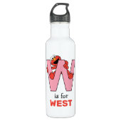 Bouteille D'eau Elmo Alphabet | W rose (Devant)