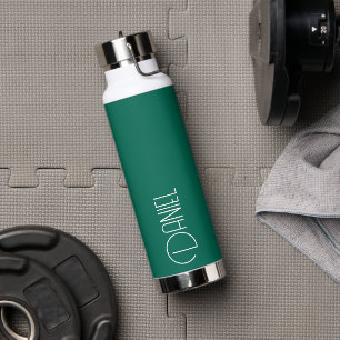 Bouteille D'eau Emerald Green Typographie moderne Personnalisée