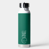 Bouteille D'eau Emerald Green Typographie moderne Personnalisée (Gym)