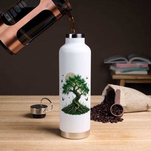 Bouteille D'eau emerald magic tree latte mug (Café (pivotée))
