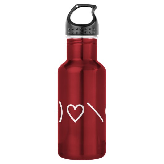 Bouteille D'eau Émoticônes Heureuses Saintes-Valentin / Japonais (Devant)