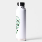 Bouteille D'eau Empreinte de feuille verte écologique (Gauche)
