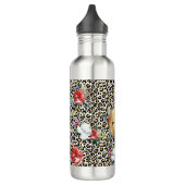 Bouteille D'eau Empreinte de léopard d'or Floral soumission person (Gauche)