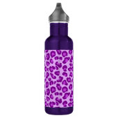 Bouteille D'eau Empreinte de léopard en violet profond et lavande (Droite)