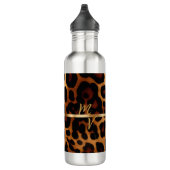 Bouteille D'eau Empreinte de léopard monogramme chic et tendance (Droite)