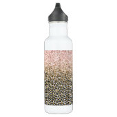 Bouteille D'eau Empreinte de léopard noir d'or Glitz (Droite)