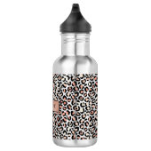 Bouteille D'eau Empreinte de léopard or Rose chic personnalisé (Droite)