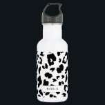Bouteille D'eau Empreinte de léopard personnalisable<br><div class="desc">Un design moderne simple mais frappant avec un motif empreinte de léopard. Entièrement personnalisable : vous pouvez modifier les couleurs de l'arrière - plan et des taches pour créer votre propre design.</div>