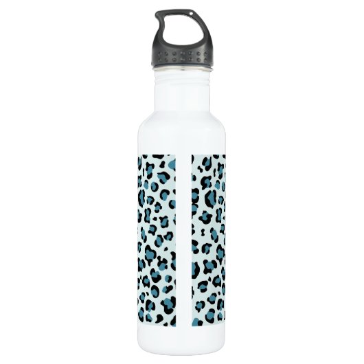 Bouteille D'eau Empreinte de léopard, Spots de léopard, Leopard bl (Dos)
