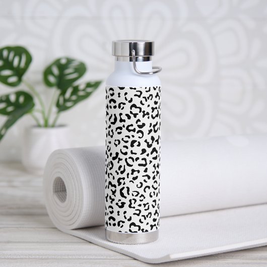 Bouteille D'eau Empreinte de léopard, Zones Léopard, Noir Et Blanc (Yoga)
