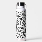 Bouteille D'eau Empreinte de léopard, Zones Léopard, Noir Et Blanc (Arrière)