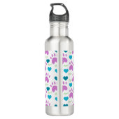 Bouteille D'eau Empreinte de patte Cat Motif Heart Meow (Dos)