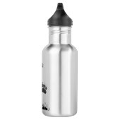 Bouteille D'eau Empreinte de patte d'ours noir dégradant (Droite)