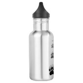 Bouteille D'eau Empreinte de patte d'ours noir dégradant (Gauche)