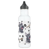 Bouteille D'eau Empreinte écossaise de chien de Terrier (Droite)