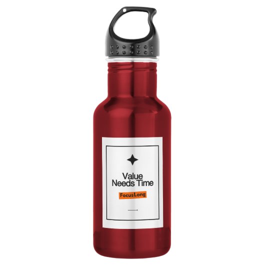 Bouteille d'eau en acier – focusdesign (Devant)