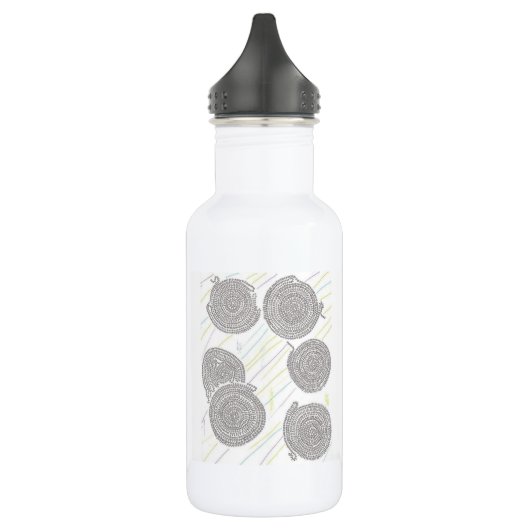 BOUTEILLE D'EAU EN ACIER INOXYDABLE 「ぐるぐる算数」水筒 (Gauche)