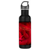 Bouteille D'eau En Acier Inoxydable 1 Pierre 1:9 Bordure noire (Devant)