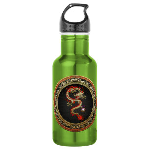 Bouteille D'eau En Acier Inoxydable [200] Golden Chinese Dragon Fucanglong