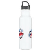 Bouteille D'eau En Acier Inoxydable 4 juillet - 4 juillet Cochon(s) volant(s) patrioti (Dos)