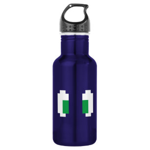 Bouteille D'eau En Acier Inoxydable 8 Bits Pixel Manga Yeux verts