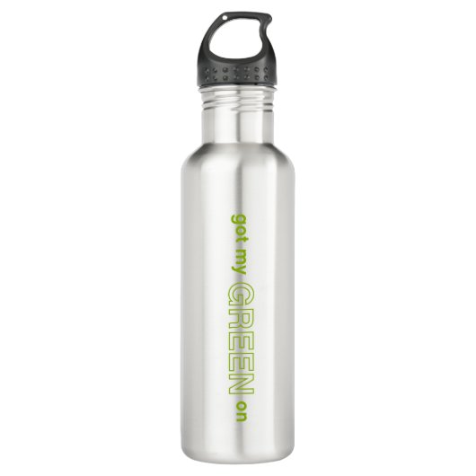 Bouteille D'eau En Acier Inoxydable A réussi mon vert (Devant)
