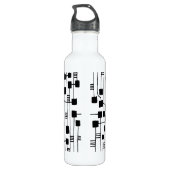 Bouteille D'eau En Acier Inoxydable Abstrait 111211 - Noir (Dos)