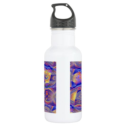 Bouteille D'eau En Acier Inoxydable Abstrait fractal 061012a (Dos)
