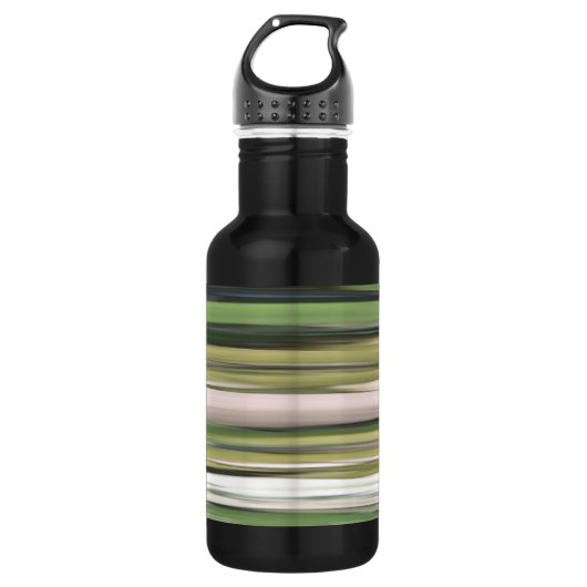 Bouteille D'eau En Acier Inoxydable Abstrait n° 2 : Flou vert olive (Devant)