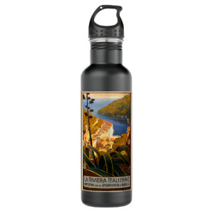 Bouteille D'eau En Acier Inoxydable Affiche italienne Riviera Europe Italy Travel