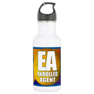 BOUTEILLE D'EAU EN ACIER INOXYDABLE AGENT INSCRIT AU LOGO EA