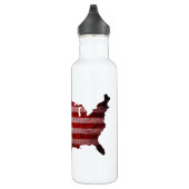 Bouteille D'eau En Acier Inoxydable American Flag and Map #2 (Droite)