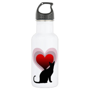 Bouteille D'eau En Acier Inoxydable Amoureux des chats