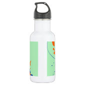 Bouteille D'eau En Acier Inoxydable Art Abstrait Mint Green Art moderne peinture splas (Dos)
