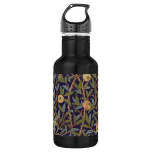 Bouteille D'eau En Acier Inoxydable Art de cru d'oiseau et de grenade de William