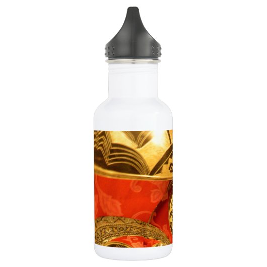 Bouteille D'eau En Acier Inoxydable Art Ethnique Africain d'or Imprimer (Gauche)