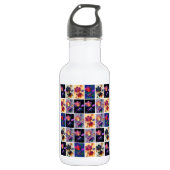 Bouteille D'eau En Acier Inoxydable Autumn Leaves Rustic Patchwork (Devant)