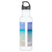 Bouteille D'eau En Acier Inoxydable Azure Blue Caribbean Tropical Beach (Dos)