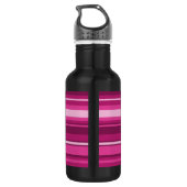 Bouteille D'eau En Acier Inoxydable Bandes de monogramme fuchsia (Dos)