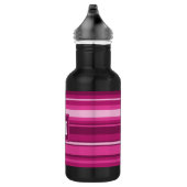 Bouteille D'eau En Acier Inoxydable Bandes de monogramme fuchsia (Droite)