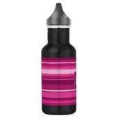 Bouteille D'eau En Acier Inoxydable Bandes de monogramme fuchsia (Gauche)