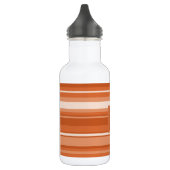Bouteille D'eau En Acier Inoxydable Bandes orange monogrammes (Gauche)