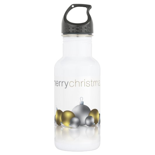 Bouteille D'eau En Acier Inoxydable Bauble de Noël (Devant)