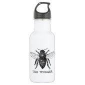 Bouteille D'eau En Acier Inoxydable Bee Worker Honey Black Bumblebee (Devant)