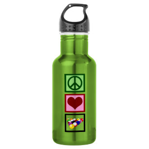 Bouteille D'eau En Acier Inoxydable Billards d'amour de paix
