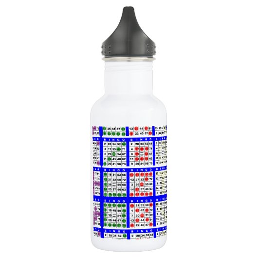 Bouteille D'eau En Acier Inoxydable Bingo Game Motifs Grille (Gauche)