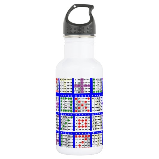 Bouteille D'eau En Acier Inoxydable Bingo Jeu Motifs Grand (Devant)