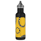 Bouteille D'eau En Acier Inoxydable Blancs et cercles noirs d'or (Droite)